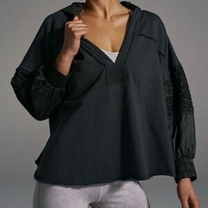 FP Movement by Free People Spin Gray Pullover V-Neck Sweatshirt